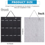 PALAY Sunglasses Organizer Box for 15 Pairs with Hanging Design and Felt Material | Wall Storage Display