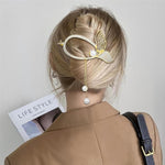 PALAY Hair Clip for Women with Mermaid Tail and Faux Pearl Design | Alloy Non Slip Claw