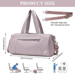 PALAY Gym Bag for Women with Shoe Compartment and Wet Dry Section | Waterproof Nylon Duffle