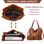 PALAY Women Tote Bag for Work and Travel with Multi Pockets | Fits 15.6 in Laptop Brown