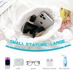 PALAY Cinnamoroll Plush Tote Bag with Drawstring Closure for Girls | Soft Plush Purse