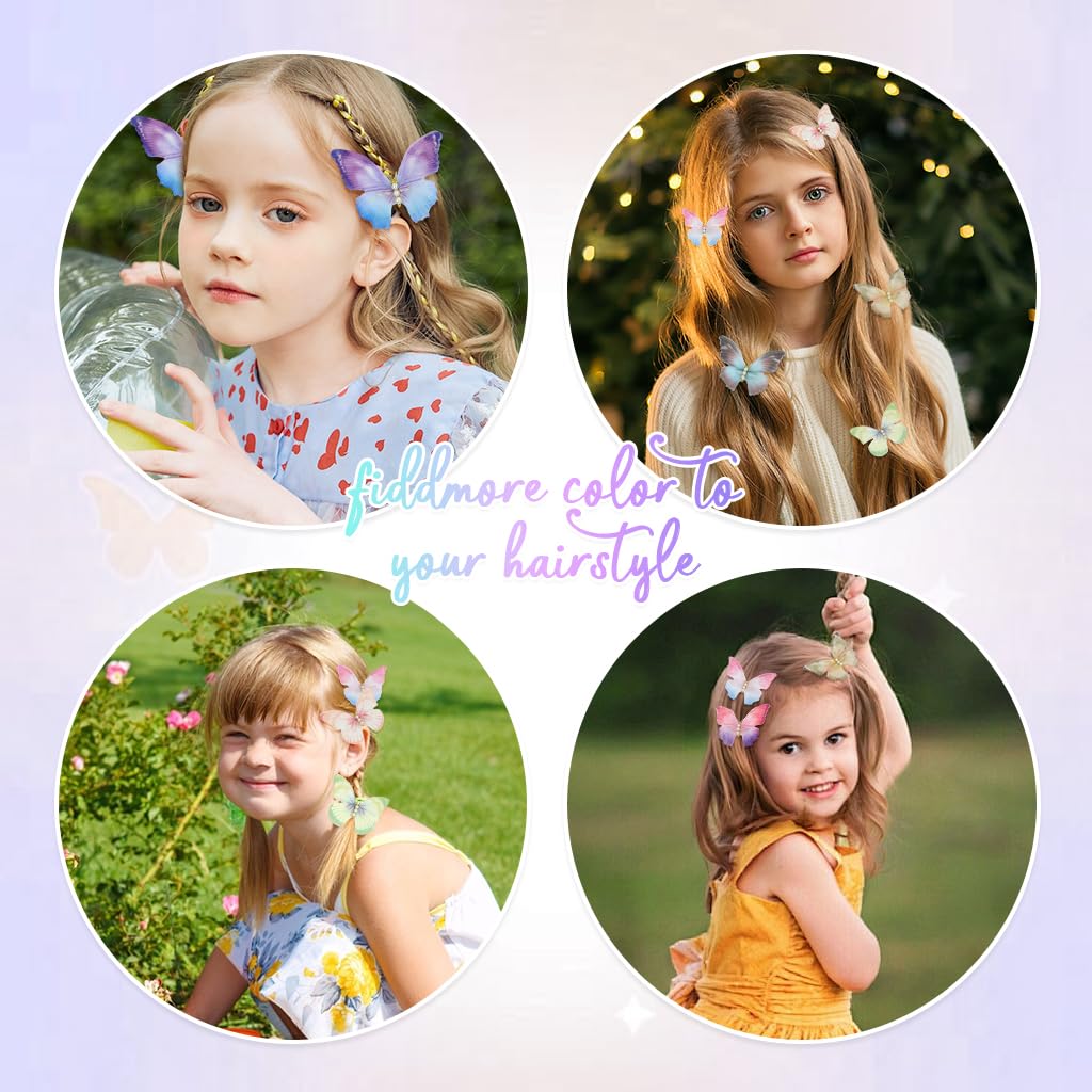 PALAY Hair Clips Set featuring 14 Pcs 3.54 in Pearl Butterfly Design for Girls and Women
