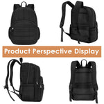 PALAY Backpack Bag for Travel and College with 15.6 Inch Laptop Compartment | Quilted Black Design for Men and Women