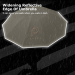 PALAY Umbrella for Men and Women with 50 in Canopy featuring 10 Dual Ribs and Reflective Strap