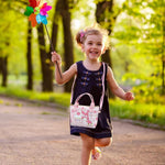 PALAY Hand Bag Small Tote for Girls with Removable Strap and Pink Melody Design | PU Leather