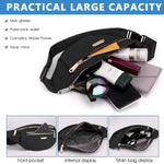 PALAY Waist Bag for Women with 4 Zipper Pockets 11.8×2.36×5.5 in & Quick Release Buckle | Waterproof Oxford Cloth for Travel and Running