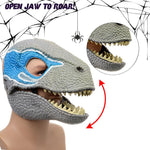 PALAY® Mattel Dominion Velociraptor Blue Dinosaur Mask, Movie-inspired Role Play with Opening Jaw, Realistic Design Cosplay mask