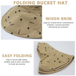 PALAY Bucket Hat for Women with Reversible Solid and Letter Print Design | 2PCS Cotton Khaki