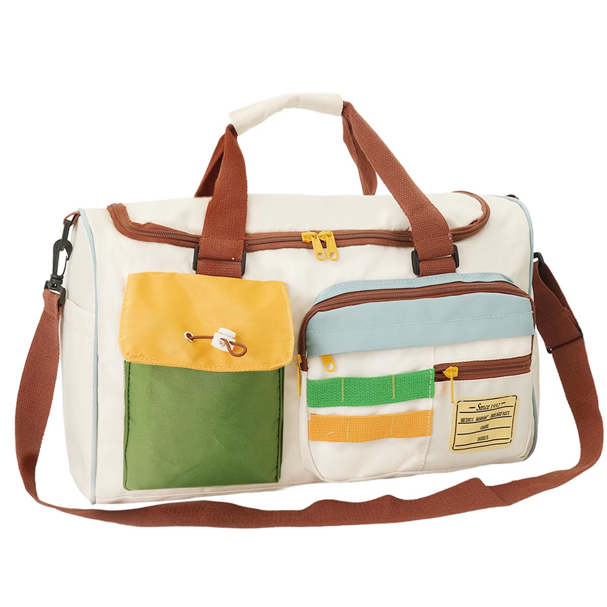 PALAY Duffle Bag for Travel and Gym with 42×27×19 cm Capacity featuring Foldable Strap Design | Water‑Resistant Nylon for Women