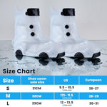 PALAY® Kids Rain Boot Covers, Waterproof Shoe Covers, Unisex, Reusable, Overshoes, White, Size L