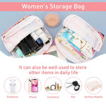 PALAY Sanitary Napkin Storage Bag for Travel and Daily Use featuring Zipper Closure | 2pcs 5.1 in Cotton Cartoon Pouch