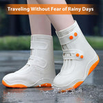 PALAY Silicone Shoe Rain Cover for Outdoor Use with Snap Button Closure and Anti Slip Sole | 2 PCS US Size 7.5 9