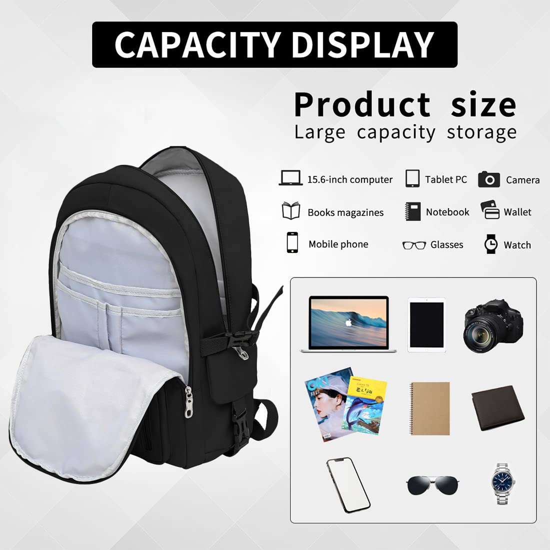 PALAY Blackpink Backpack for School with 15.6 inch Laptop Compartment and USB Port | 18L Oxford Bag