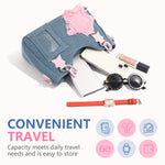 PALAY Shoulder Bag for Women with Dual Carry Options and Clear Photo Window | 26.5x9x18cm Denim Crossbody for Teen Girls