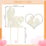 PALAY® Wedding Cake Topper Decorative Mr and Mrs Cake Topper for Wedding Cake Shining Rhinestone Embellishment Couple Cake Topper For Wedding, Engagement, Bridal Shower, Anniversary