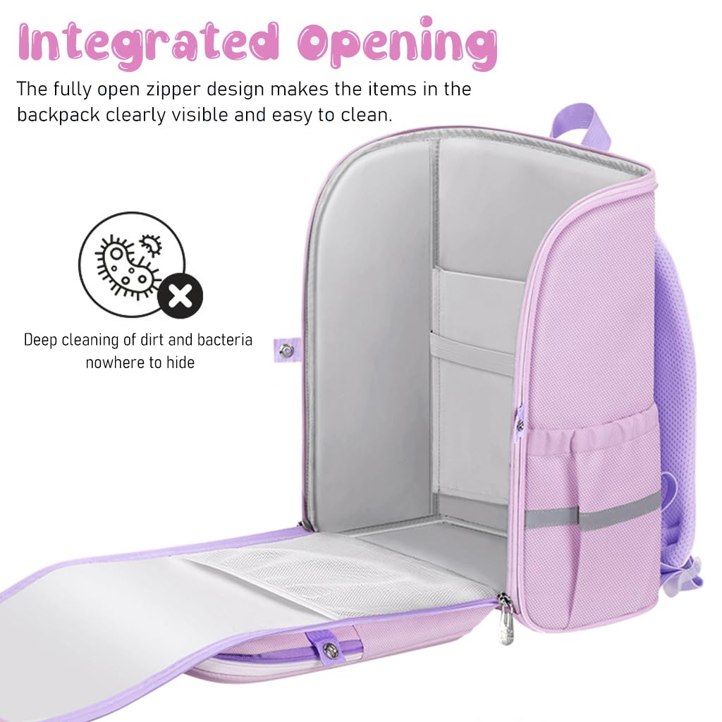 PALAY School Bag for Girls featuring 29x16x36cm capacity with ergonomic padded straps | Unicorn Backpack for Kids 3–6 Years