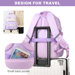 PALAY School Backpack for Girls with Dual Handles and Breathable Back Support | Purple Travel Bag