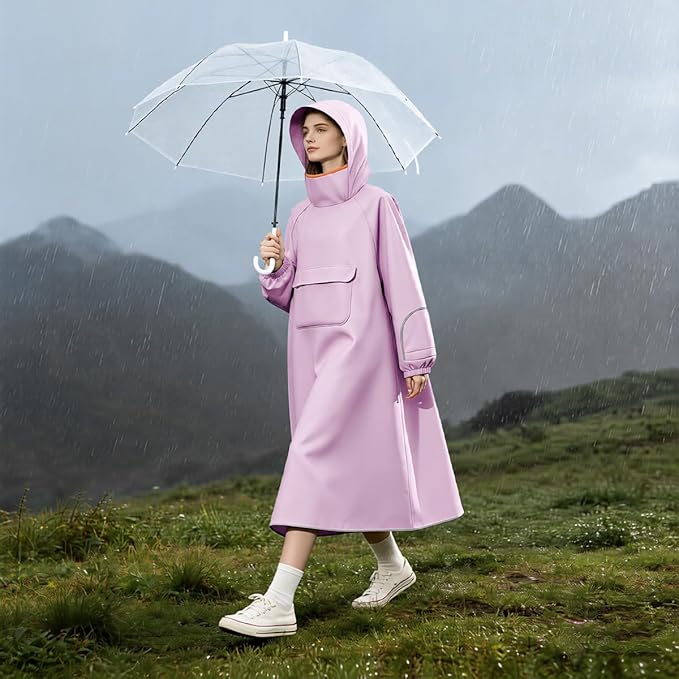 PALAY High Collar Motorcycle Raincoat for Women