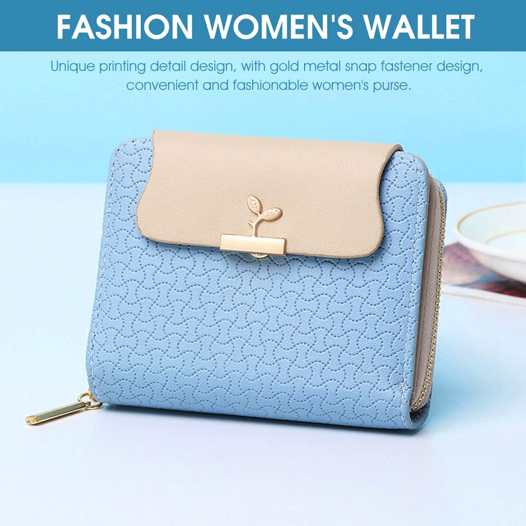 PALAY Mini Wallet for Women with Zipper Bifold Card Holder 12×9×3 cm PU Leather Purse