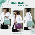 PALAY Women Crossbody Bag for Everyday Use with Multi Layer Design and Waterproof Nylon | 10.2x8.2 in Satchel