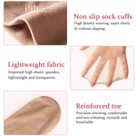 PALAY Womens Sheer Knee High Stockings for Travel with Non Slip Fit and Beige Nylon Comfort