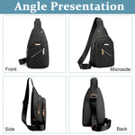 PALAY Crossbody Sling Bag for Women with Oxford Cloth in Stylish Black | Travel Shoulder Phone Bag