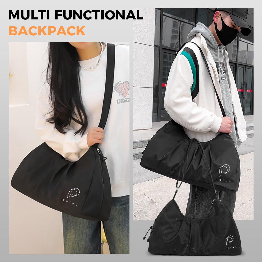 PALAY Women Gym Bag for Travel and Fitness with Shoe Compartment Waterproof Nylon | 3 PCS Set