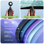 PALAY Umbrella for Sun Protection with 8 Fiber Ribs and 100cm Canopy | Golden Curved Handle