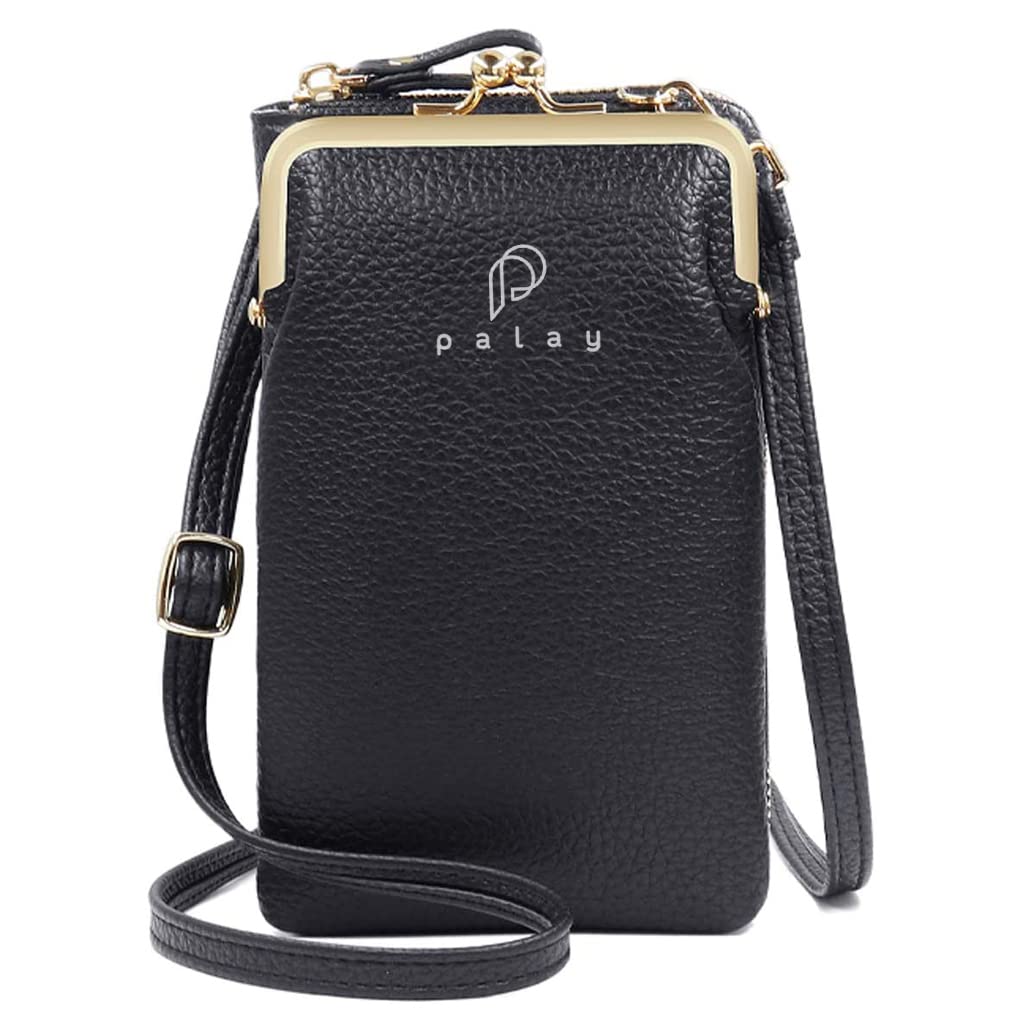 PALAY Women Crossbody Phone Bag for Daily Use with Card Slots and Strap | 7.4×4.7×2.5 in Soft PU Leather Purse