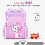PALAY® School Bag for Girls Durable Waterproof Backpack Unicorn Bags for Kids 3-6 Years Old Birthday Gifts 3 PCS