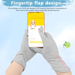 PALAY Hand Gloves for Bike Riding with Non Slip Touch Screen Design and Grey 2PCS | UV Sun Protection UPF 50 Plus for Women