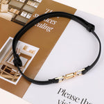 PALAY® 2pcs Womens Faux Leather Skinny Belt Skinny PU Leather Adjustable Slim Thin Waistband Belts with Metal Buckle for Ladies Jean Dress Slim Belt