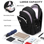 PALAY Backpack for School and Travel with 16 inch Laptop Compartment and Padded Straps | Black