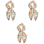 PALAY Women Silk Scarf for Suits and Blazers featuring Floral Print 59 in Long | 3 PCS Set