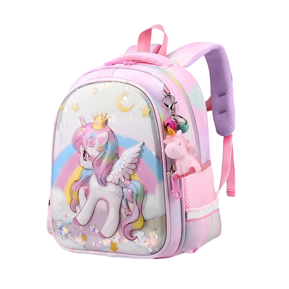 PALAY Unicorn Backpack for Schoolgirls featuring Double Layer Design and Waterproof Nylon | Ideal Gift for Girls Aged 4–6
