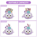PALAY Purse for Girls with Adjustable Strap and Silicone Material in Vibrant Purple | Cute Cartoon Sling Bag for Keys and Coins
