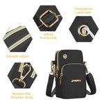 PALAY Small Cross Body Bag for Travel with 3 Layer Storage and Headphone Port | Nylon