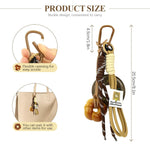 PALAY Bag Charm for Handbags featuring PU Doughnut and Bread Pendants with Nylon Rope | Cute Gift for Women and Girls