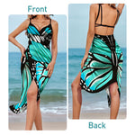 PALAY Beach Wear Dress for Women featuring Butterfly Print and Adjustable Fit | Lightweight Waterproof Cover Up 3 PCS