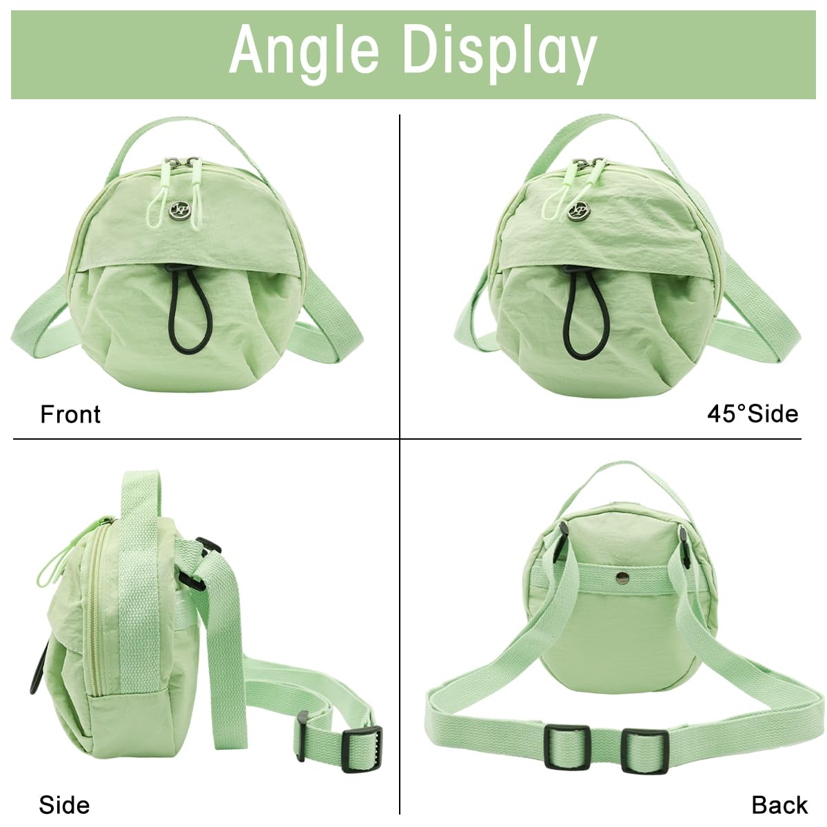PALAY Sling Bag for Women with Dual Zipper Design and Adjustable Strap 18x6x18cm Nylon | Compact Crossbody for Daily Use