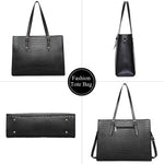 PALAY Laptop Bag for Women 15.6 Inches with Detachable Shoulder Strap and Vegan Leather Tote | Stylish Work and Travel Handbag