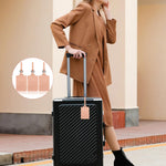 PALAY® 3 Pack Luggage Tags, PU Leather Luggage Tags Privacy Protection Travel Bag Labels for Suitcase Tags for Women Men Teens Travel