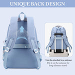 PALAY® School Backpack Fashion School Backpack for Girls Multi Compartments Blue Plaid Backpack Padded Handle & Shoulder Straps Burden-relief School BackpackTravel Backpack School Gifts for Girls