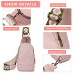 PALAY Cross Body Chest Bag for Daily Commuting featuring 13.5×23×7.5 cm PU Design | Pink