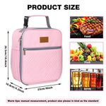 PALAY Silicone Lunch Bag for Work and School featuring Bottle Holder and 22x11x26cm Storage | Pink Insulated Cooler for Women and Kids