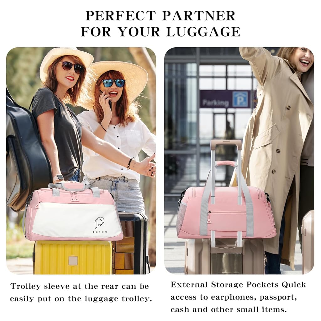 PALAY Travelling Bag for Women with 35L Capacity and Shoe Compartment | Waterproof Oxford Weekender