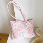 PALAY Quilted Floral Shoulder Tote Bag for Women