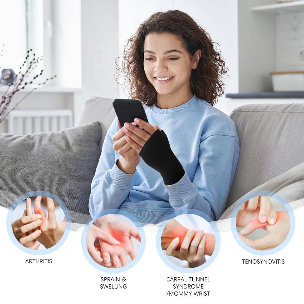 HANNEA® Mano Paquete de Hielo Gel Frío para Dedos, Guantes de hielo de Compresión Reutilizable Para Lesiones De Dedos, Correa de Muñeca Ajustable para Terapia de Frío y Calor, Artritis, Tendinitis, Gota