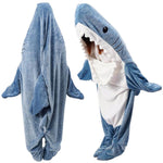 PALAY Shark Pajama for Sleepovers and Parties featuring Fun Open Mouth Design | Soft Flannel Wearable Blanket for Men and Women 168–180 cm