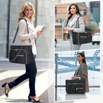 PALAY Tote Bag for Women with 15.6 inch Laptop Compartment featuring Quilted Design and Nylon Material | Ideal for Office and College